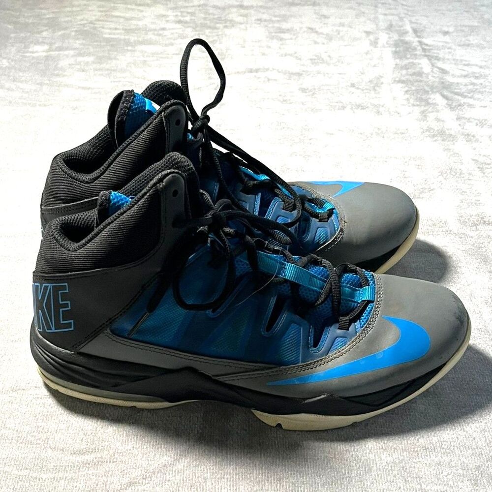 Nike Air Max Stutter Step Basketball Shoe Mens 9.5 Blue 2013 Mid Top 599665-005